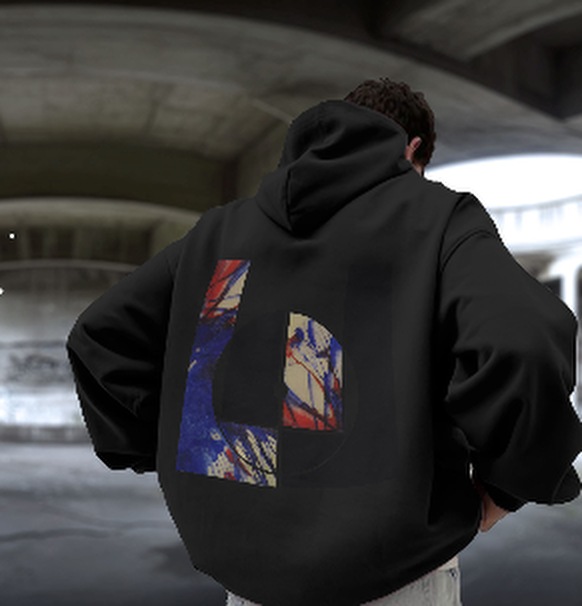 Hoodie, print on the back